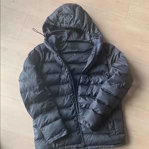 Gray puffy jacket